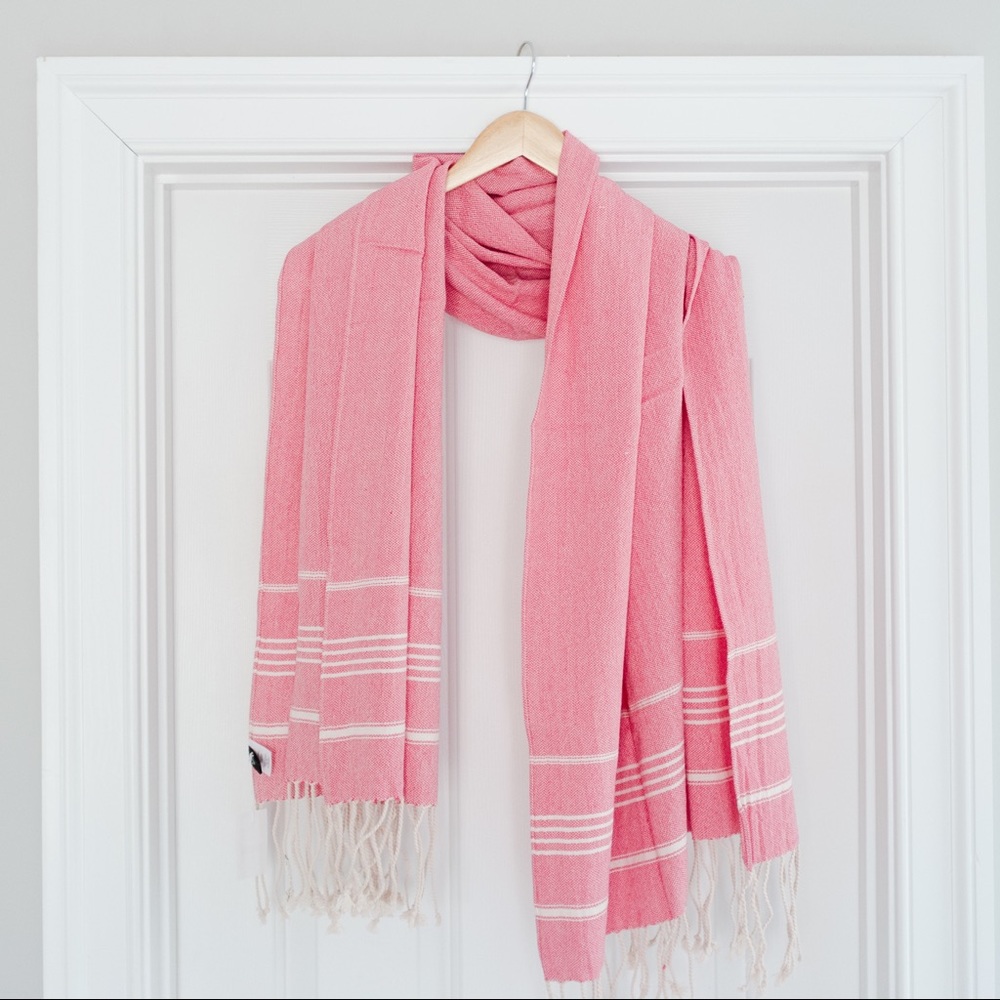 J.Crew Red Stripe Beach Towel